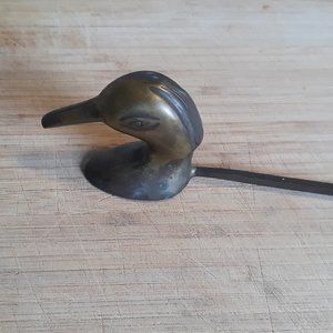 Vintage Brass Duck Candle Snuffer